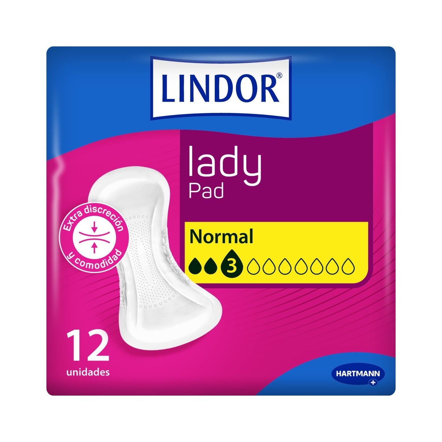 Lindor Lady Pad Compresas Normales 12uds