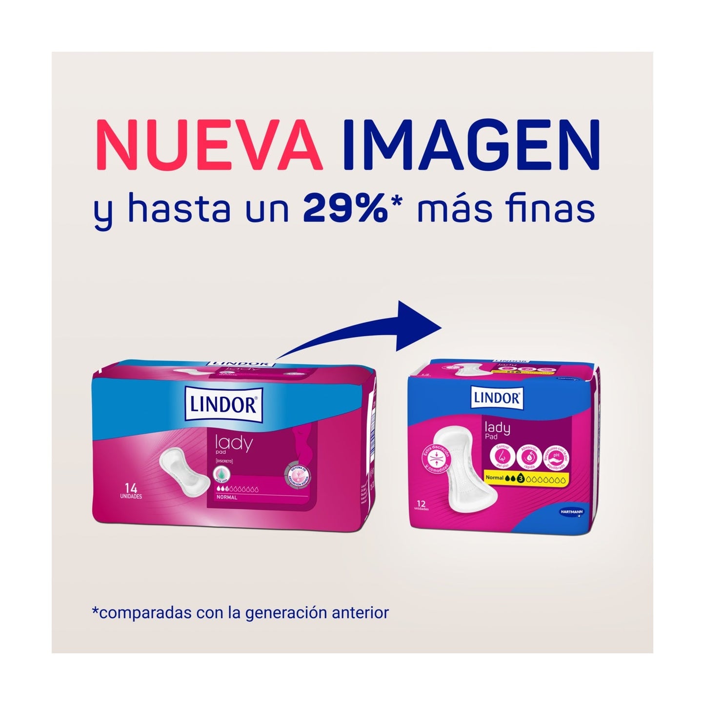 Lindor Lady Pad Compresas Normales 12uds