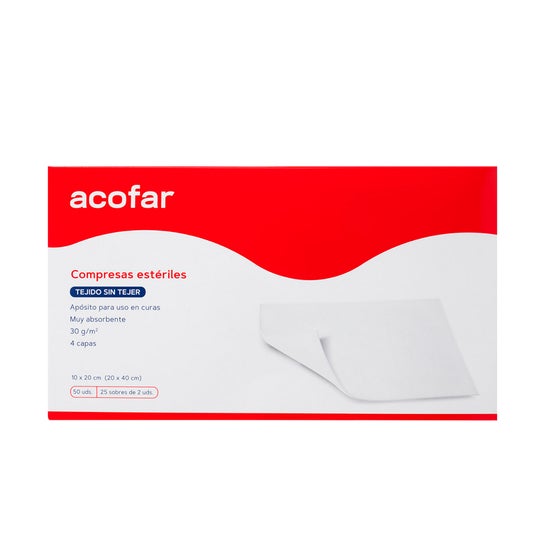 Acofar Compresas Estériles Sin Tejer 10 X20 cm 50 uds