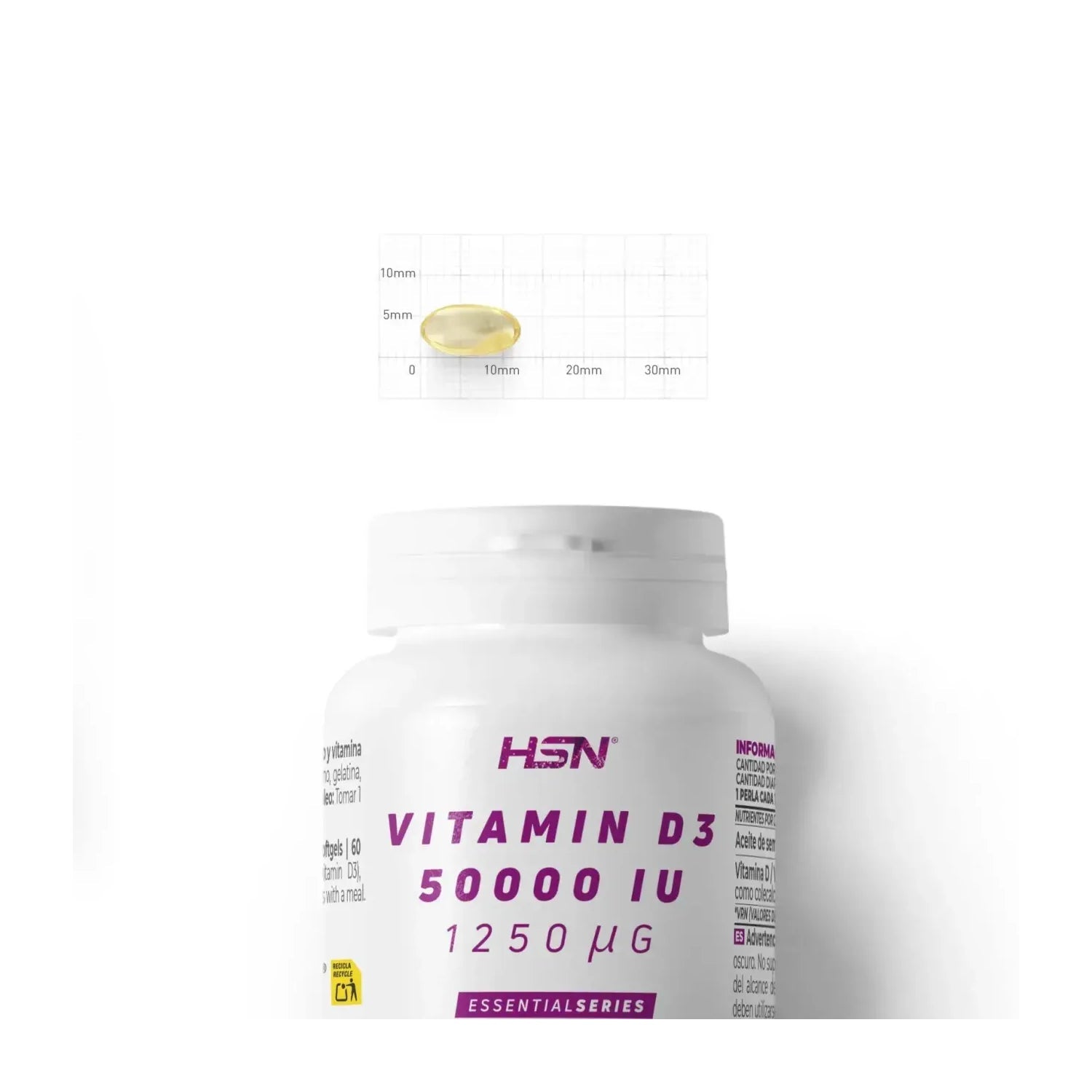 HSN Vitamina D3 50000UI 30 perlas