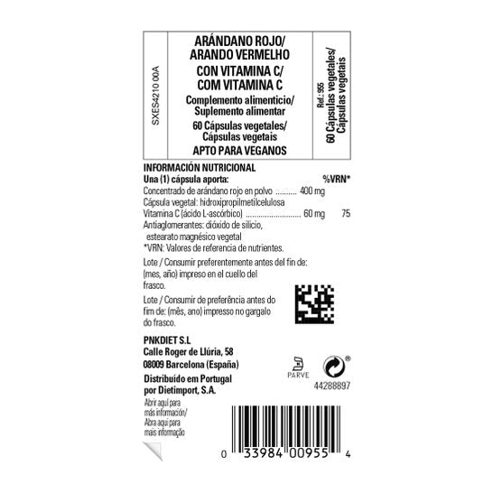 Solgar Arándano Rojo con Vitamina C 60vcaps