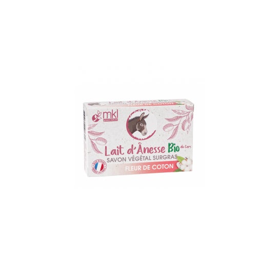 Mkl Savon Végétal Surgras Lait D'Ânesse Bio Fleur de Coton 100 g