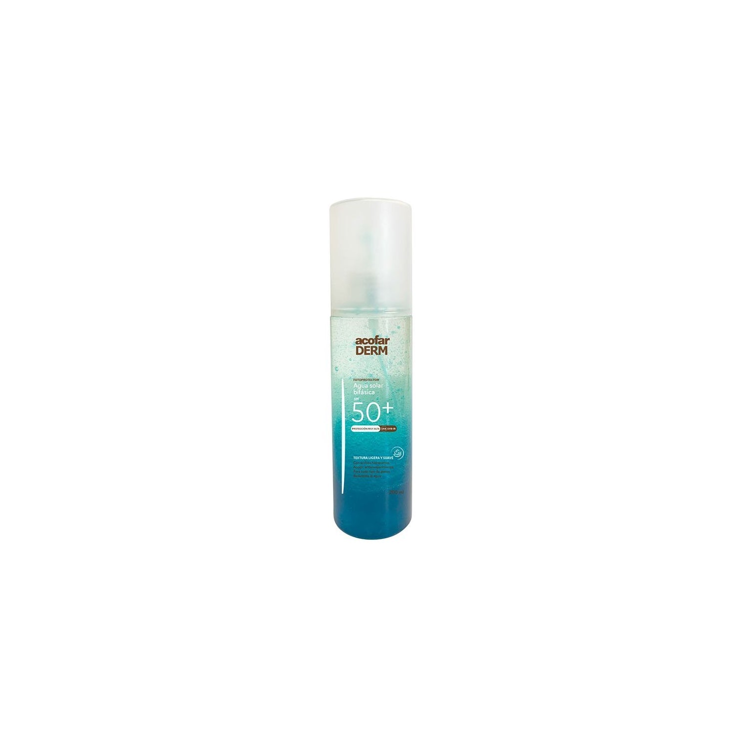 Acofarderm SPF50+ Agua Solar Bifásica 200ml