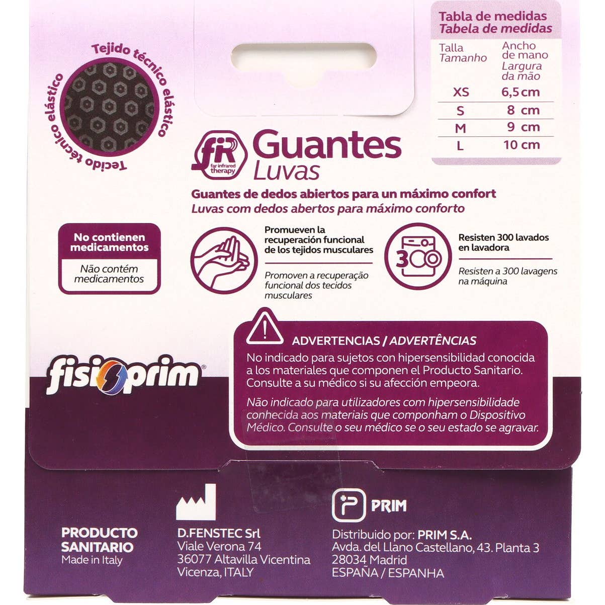 Prim Guante Fisioprim FIR Artrosis Talla S 1 Par