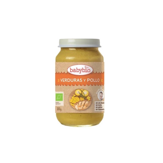 Babybio Tarrito Ecológico de Verduras y Pollo 200 g