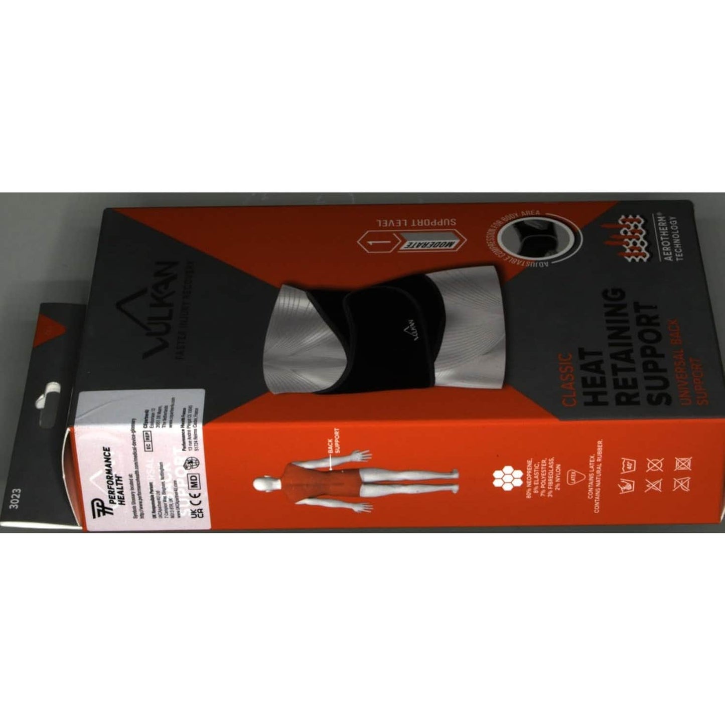Vulkan Faja Lumbar sin Varillas 5mm Clásica Negro T U 1ud