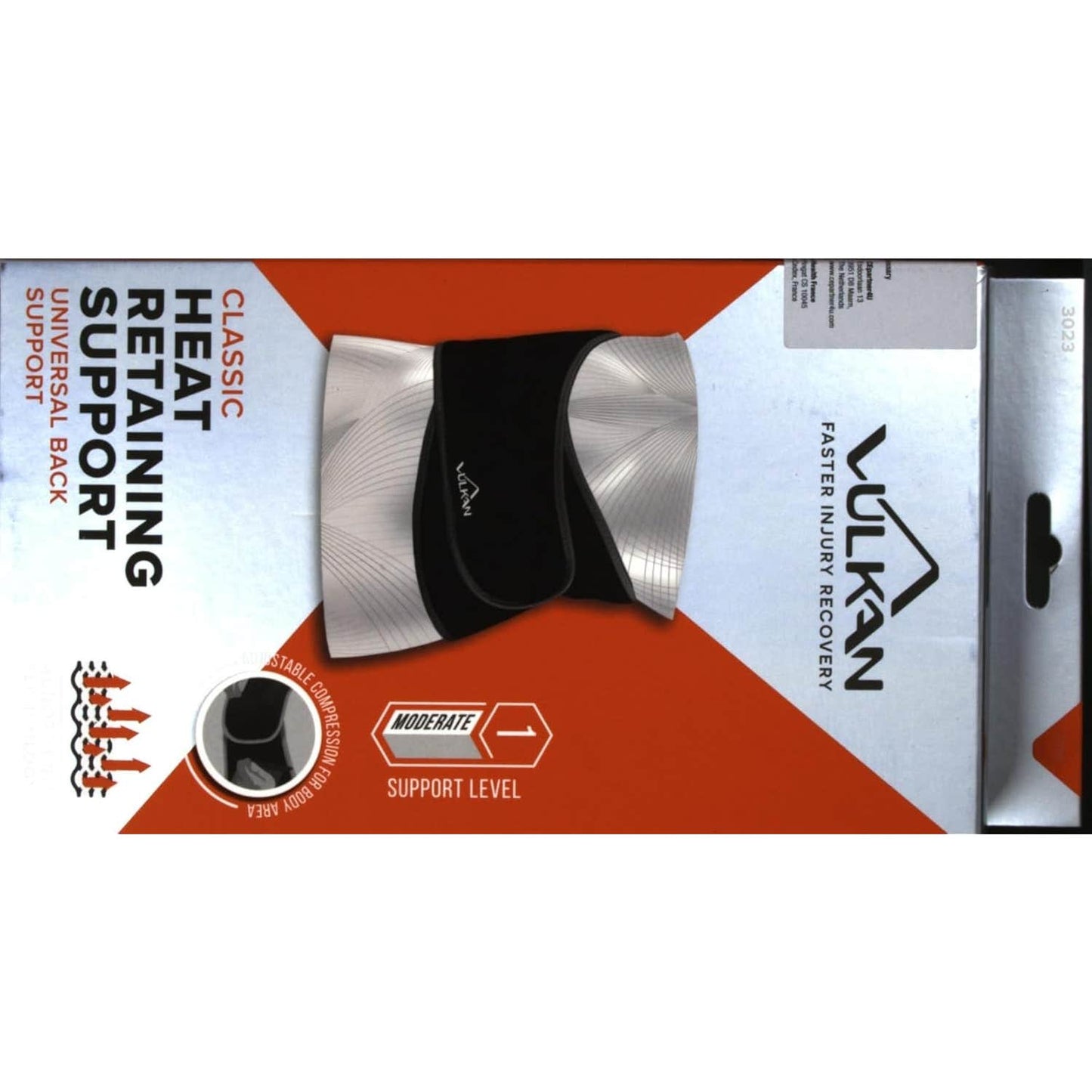 Vulkan Faja Lumbar sin Varillas 5mm Clásica Negro T U 1ud