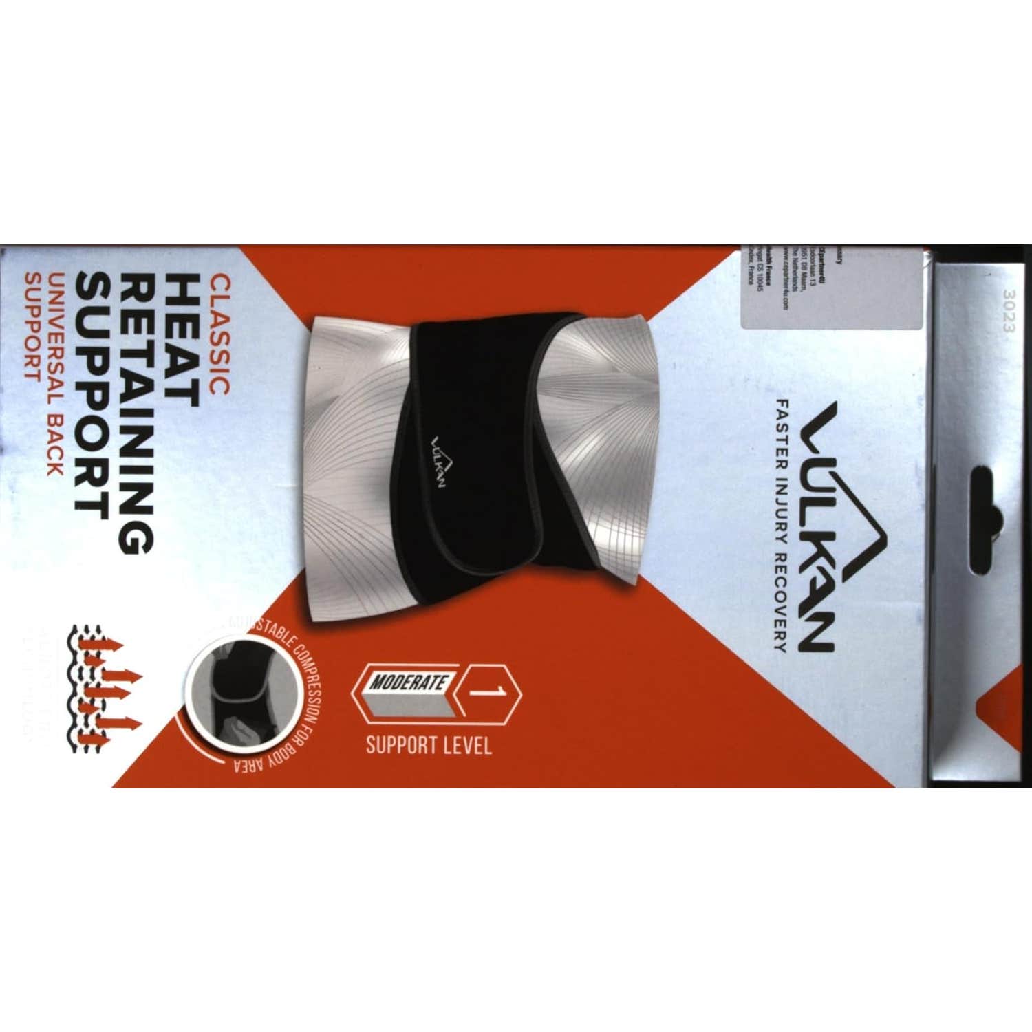 Vulkan Faja Lumbar sin Varillas 5mm Clásica Negro T U 1ud