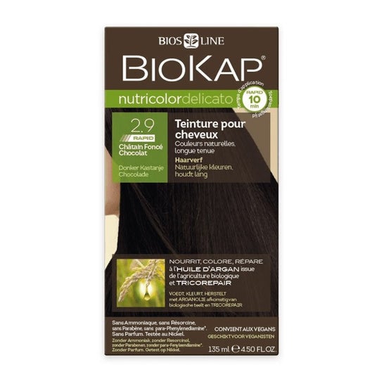 Biokap Delicato Rapid Tinte 2,9 Castaño Oscuro Chocolate 135ml