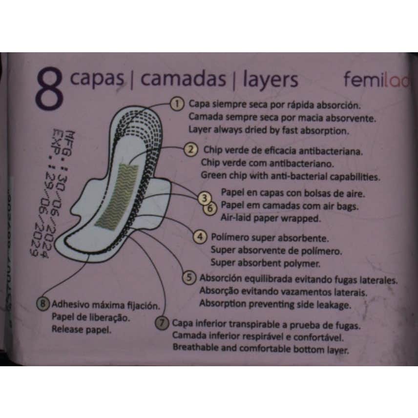Silvestre Compresas Dia 8 Capas 10 Uds Femilady