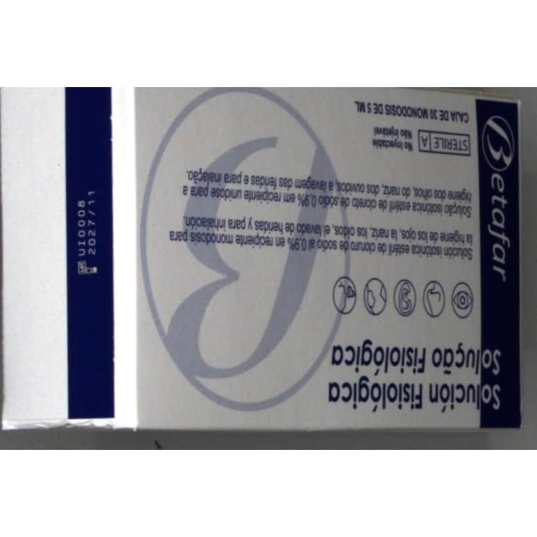 Betafar suero fisiológico estéril 30uds