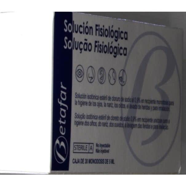 Betafar suero fisiológico estéril 30uds