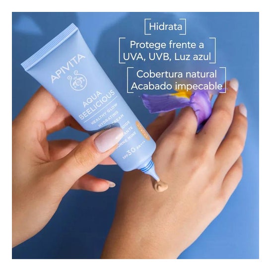 Apivita Aqua Beelicious Crema Fluida Iluminadora Hidratante SPF30 Color 40ml