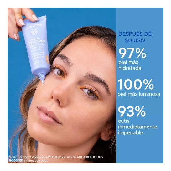 Apivita Aqua Beelicious Crema Fluida Iluminadora Hidratante SPF30 Color 40ml