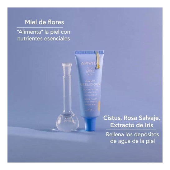 Apivita Aqua Beelicious Crema Fluida Iluminadora Hidratante SPF30 Color 40ml
