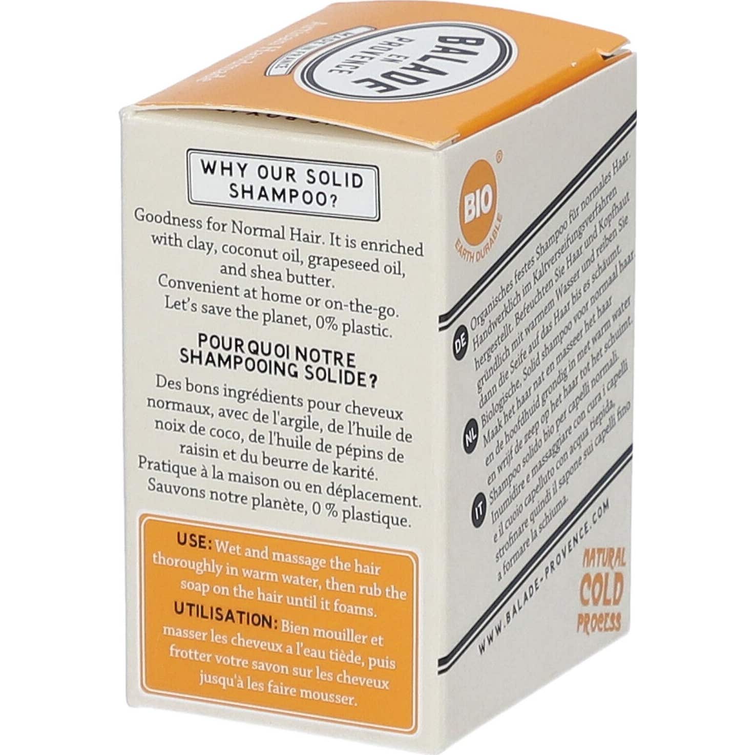 Balade en Provence Champú Sólido Flor de Naranja Cabello Normal Bio 40 g