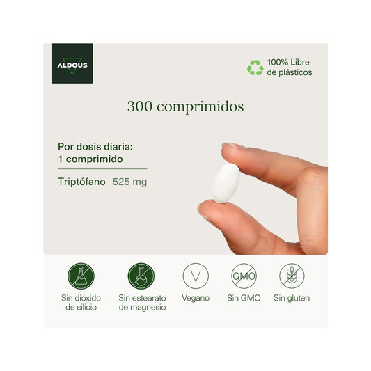 Aldous Bio Triptófano Puro Aldous 300 Comprimidos