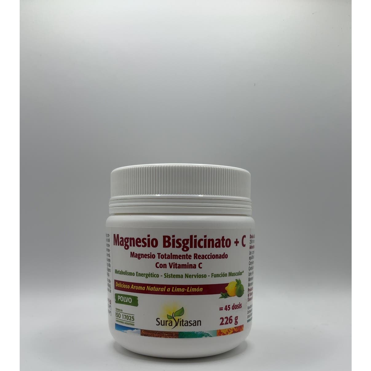 Sura Vitasan Magnesio Bisglicinato + Vitamina C 226 g