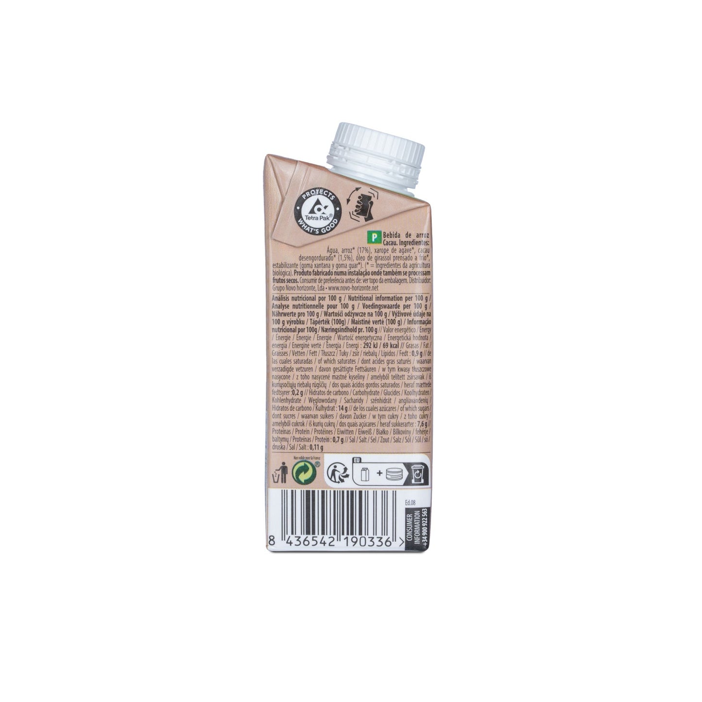 Naturgreen Bebida Ecológica de Arroz y Cacao 200 ml