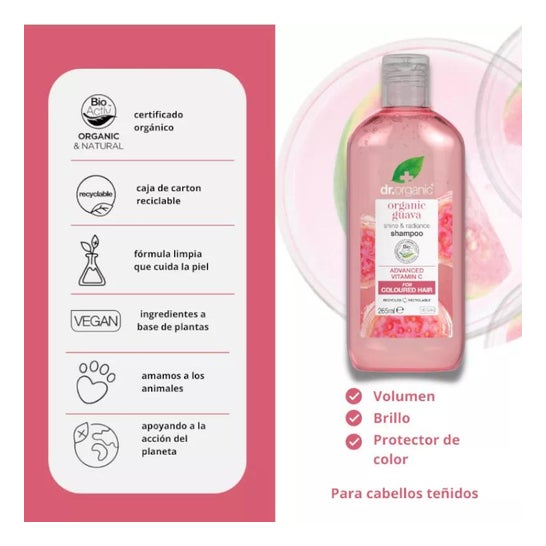 Dr. Organic guayaba Shampoo 265 ml