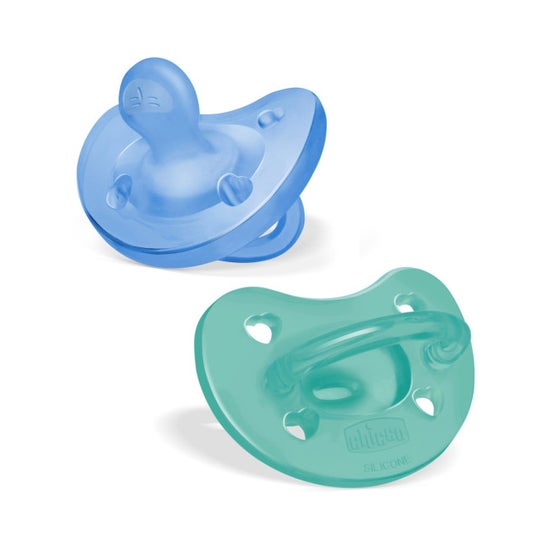 Chicco Physioforma Soft Chupeta Azul 6-16 M 2 uds