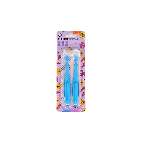 L2n Cuchara de Silicona Azul 2uds