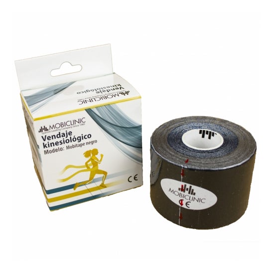 Mobiclinic Vendaje Kinesiologico Negro 5cm X5M 1ud