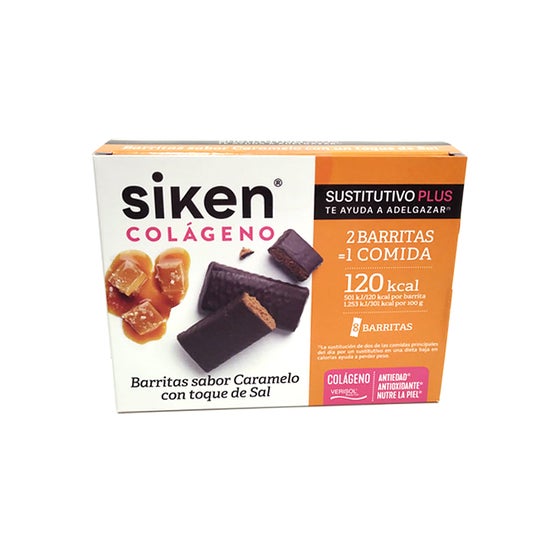 Siken Sustitutivo Colágeno Barritas Caramelo 8x40 g