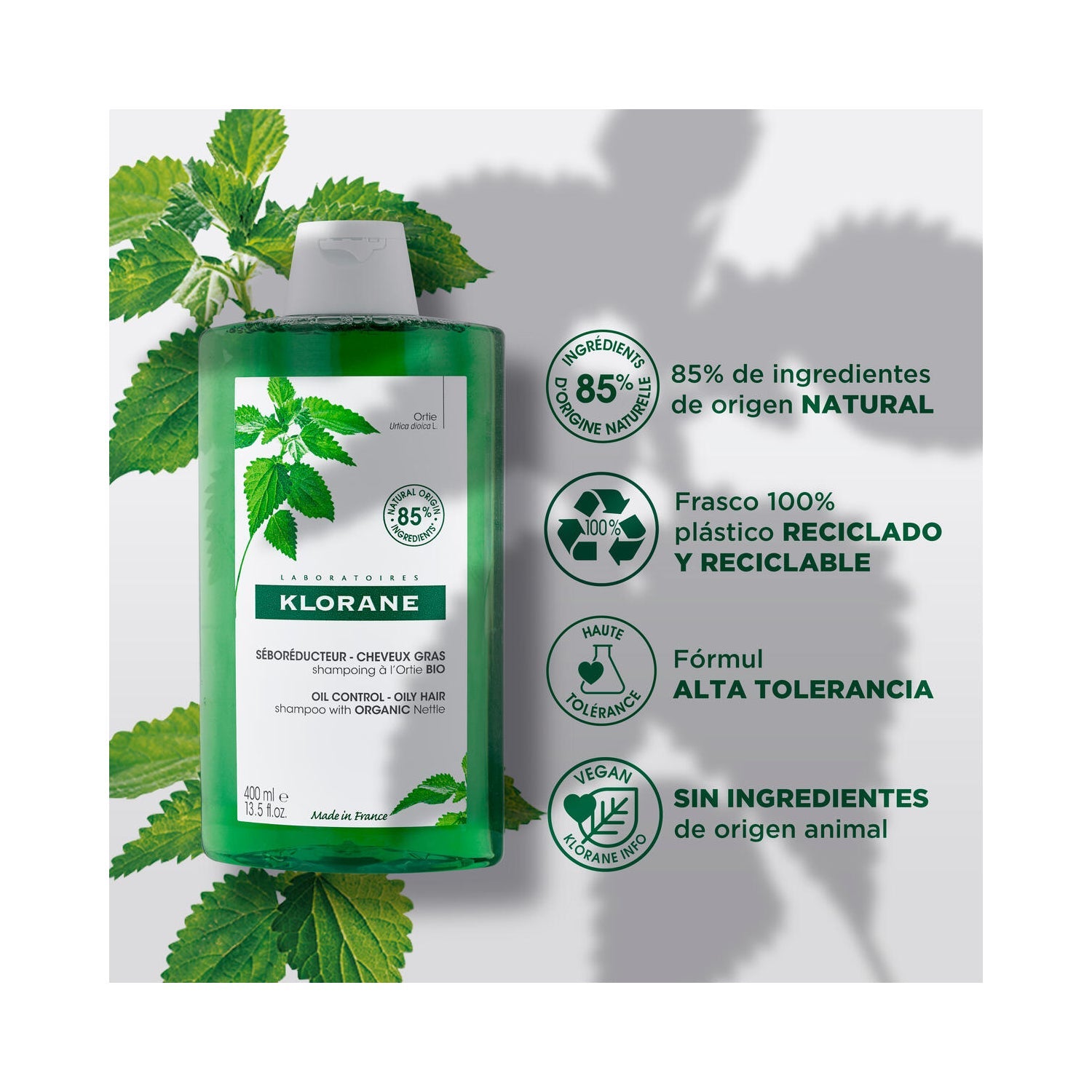 Klorane Champú a la Ortiga BIO 400ml