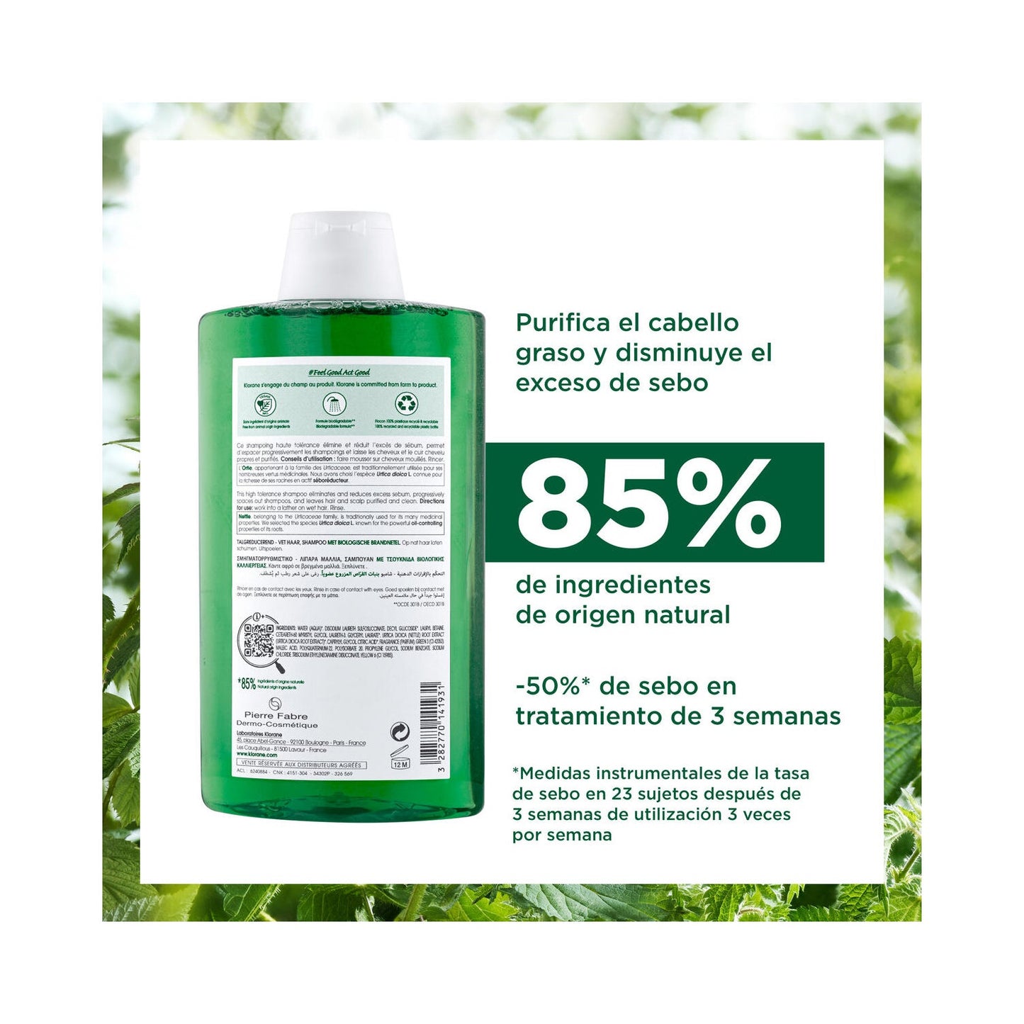Klorane Champú a la Ortiga BIO 400ml