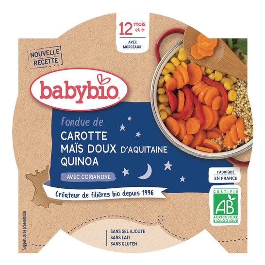 Babybio Plato Pequeño Verduras con Quinua Orgánica en 12 meses 230g