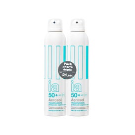 Interapothek 50+ Aerosol Transparente Protección SPF-50+ Niños Duplo 2x250ml