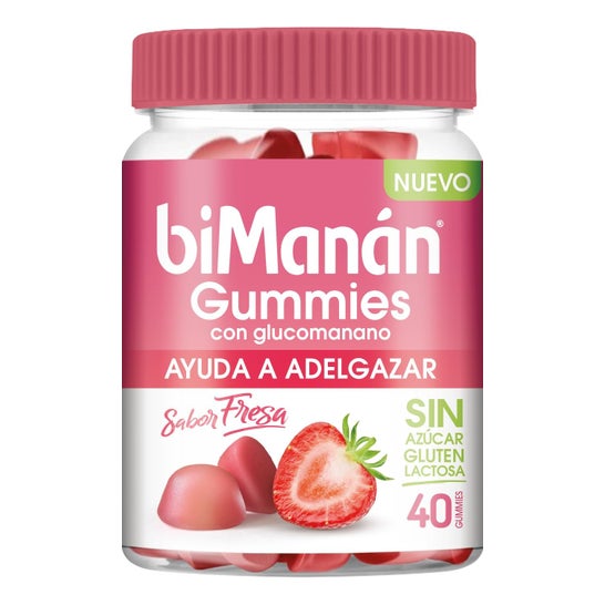 biManán Gummies Glucomanano Fresa 40uds
