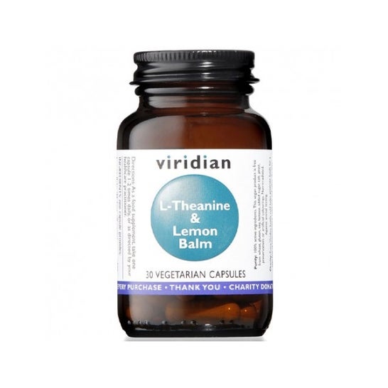 Viridian L-teanina bálsamo de limón 200 mg 30 cápsulas