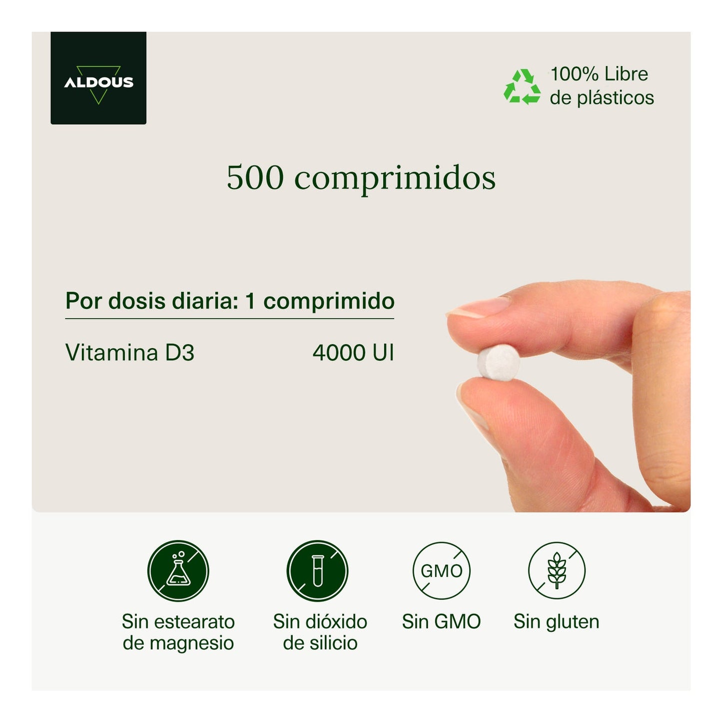 Aldous Vitamina D3 4000 Ui 500comp