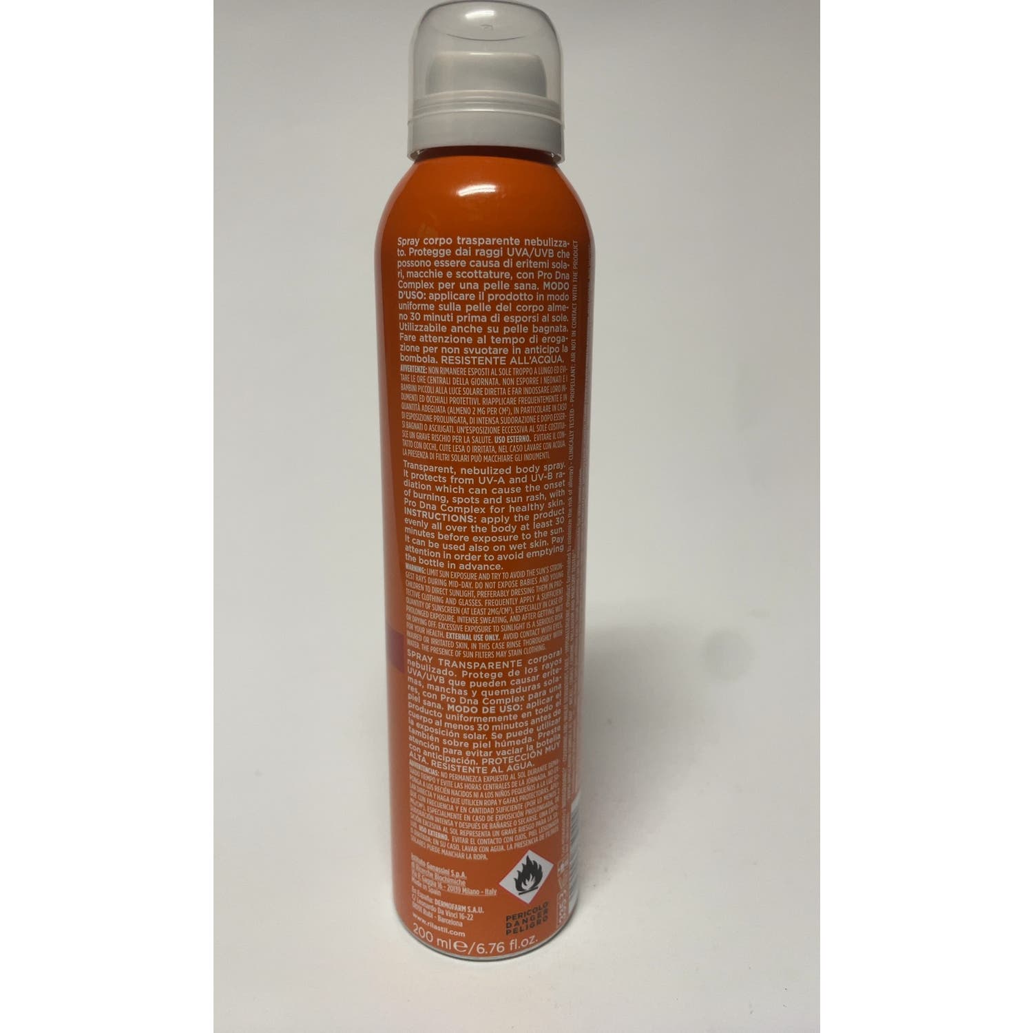 Rilastil Sun System Spray Solar Corporal Transparente SPF50+ 200ml