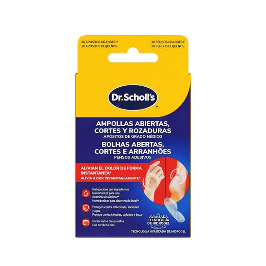 Scholl Apósitos para Ampollas Cortes y Rozaduras 6 uds