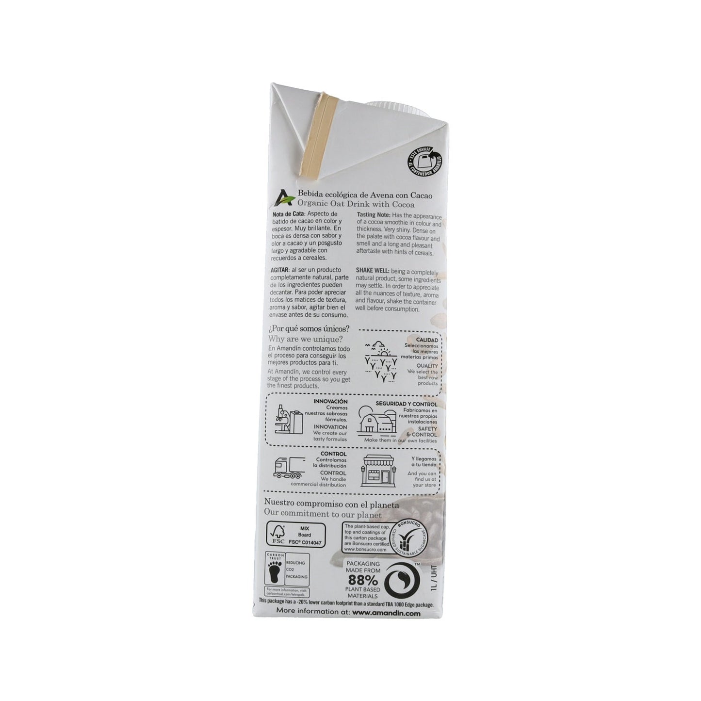 Amandín Bebida Avena con Cacao 1L