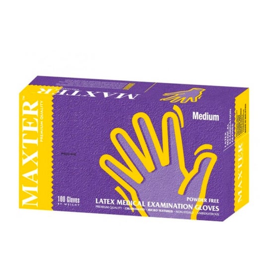 Maxter Guantes de Látex Talla M 100uds