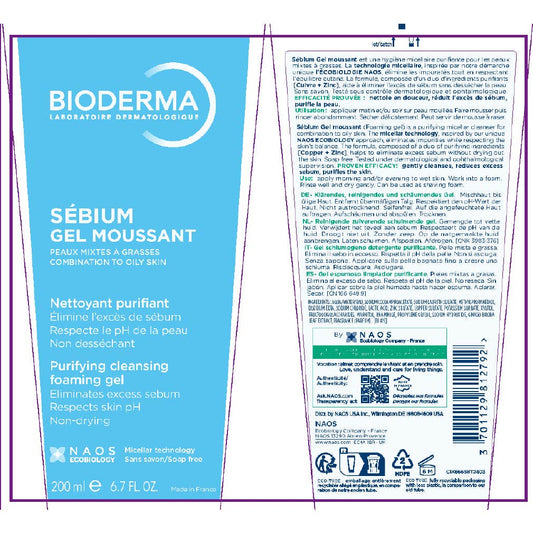 Bioderma Sébium Gel Moussant Tubo 200ml