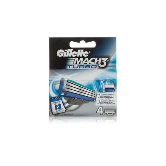 Gillette Mach 3 Turbo Recambio 4 Uds