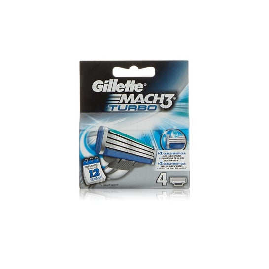 Gillette Mach 3 Turbo Recambio 4 Uds