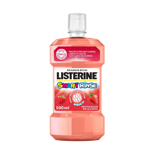 Listerine Smart Rinse Enjuague Bucal Frutos Rojos 500ml