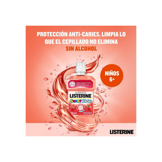 Listerine Smart Rinse Enjuague Bucal Frutos Rojos 500ml