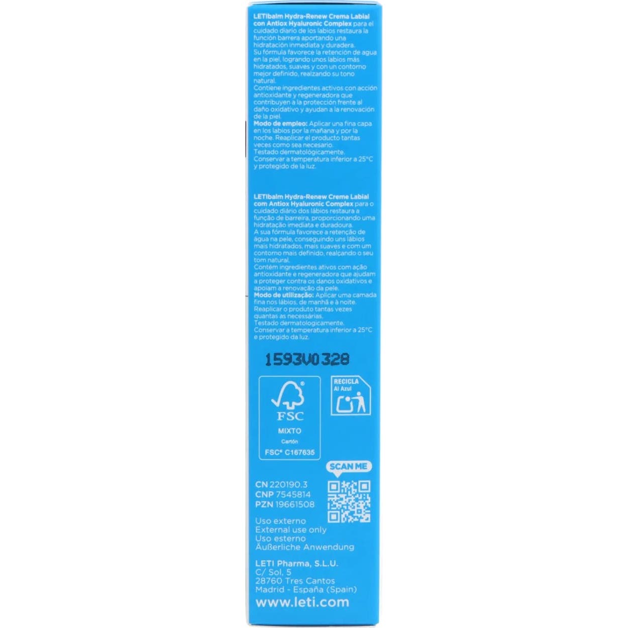 Letibalm Hydra Renew Crema Labial 15ml