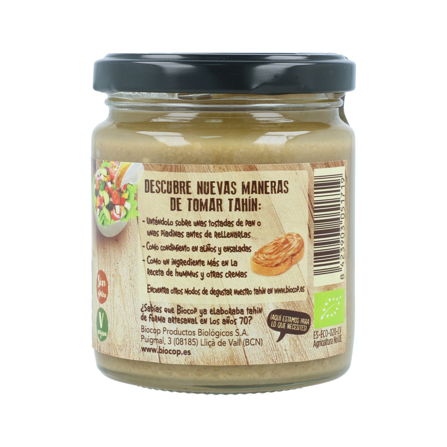 Biocop Tahín Integral Tostado Sin Sal 225g