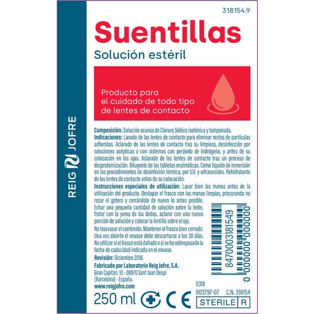 Reig Jofre Suentillas Solución Estéril 250ml
