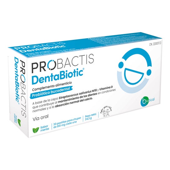 Probactis Dentabiotic Sabor Menta 30 Pastillas Para Chupar