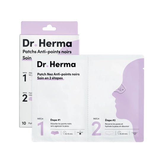 Dr. Herma Patch Anti-Puntos Negros 2 Etapas 10uds