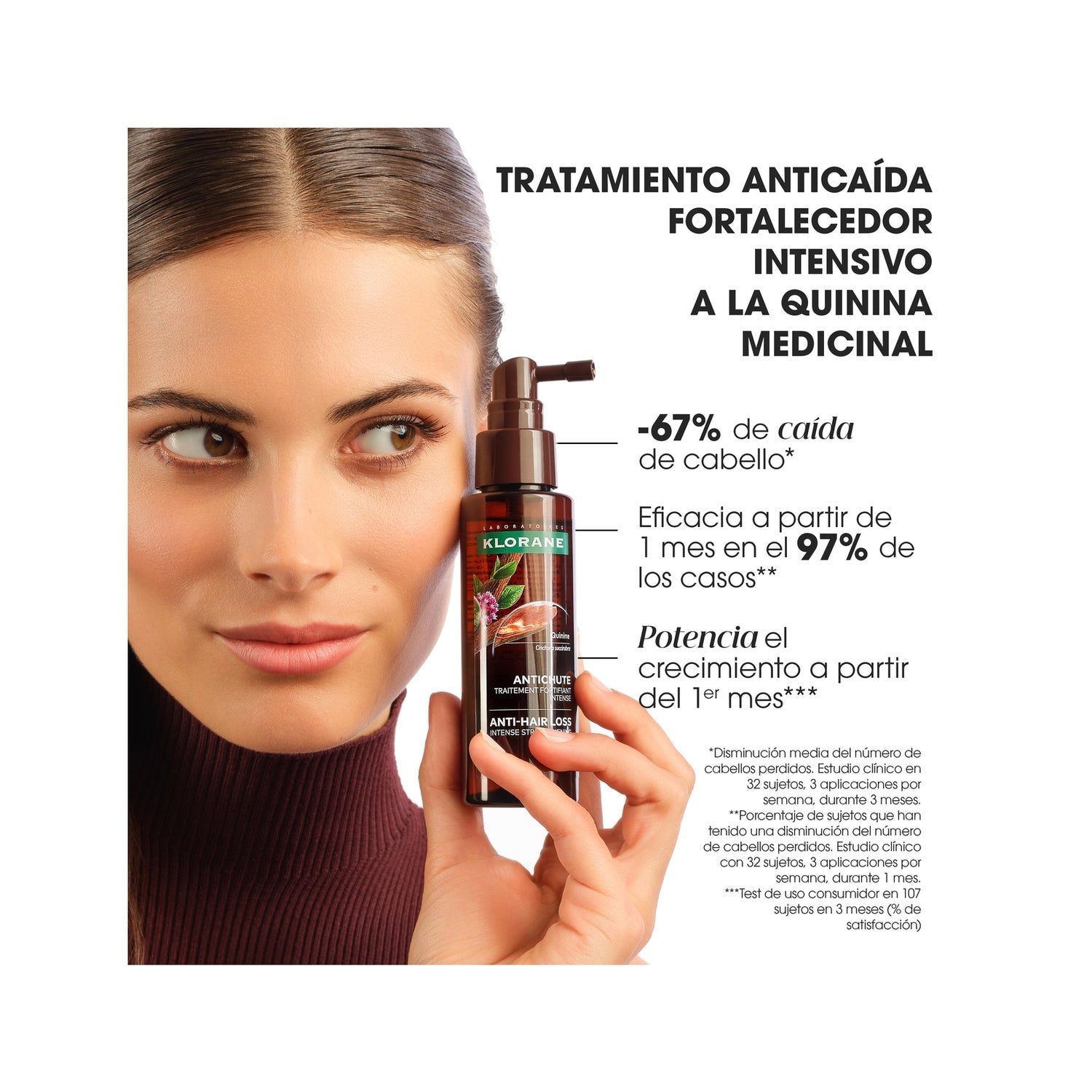 Klorane Rutina Anticaída Tratamiento Fortalecedor Intensivo 100ml + Champú a la Quinina 100ml